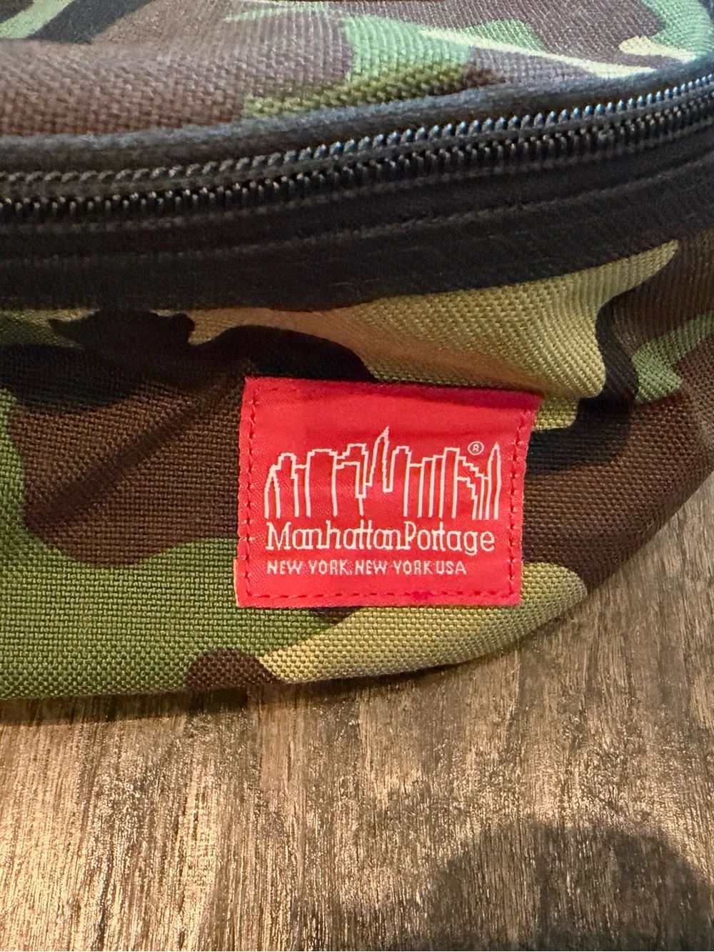 Manhattan Portage Camo Crossbody Waist Pack Green Camouflage